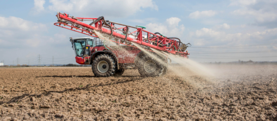 An Agrifac sprayer showcasing its option of spraying liquid fertilizer.