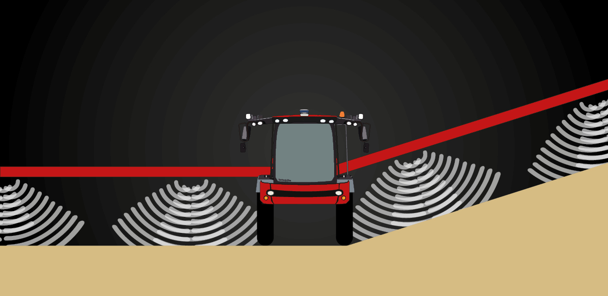 A visual of the automatic boom height system explained.