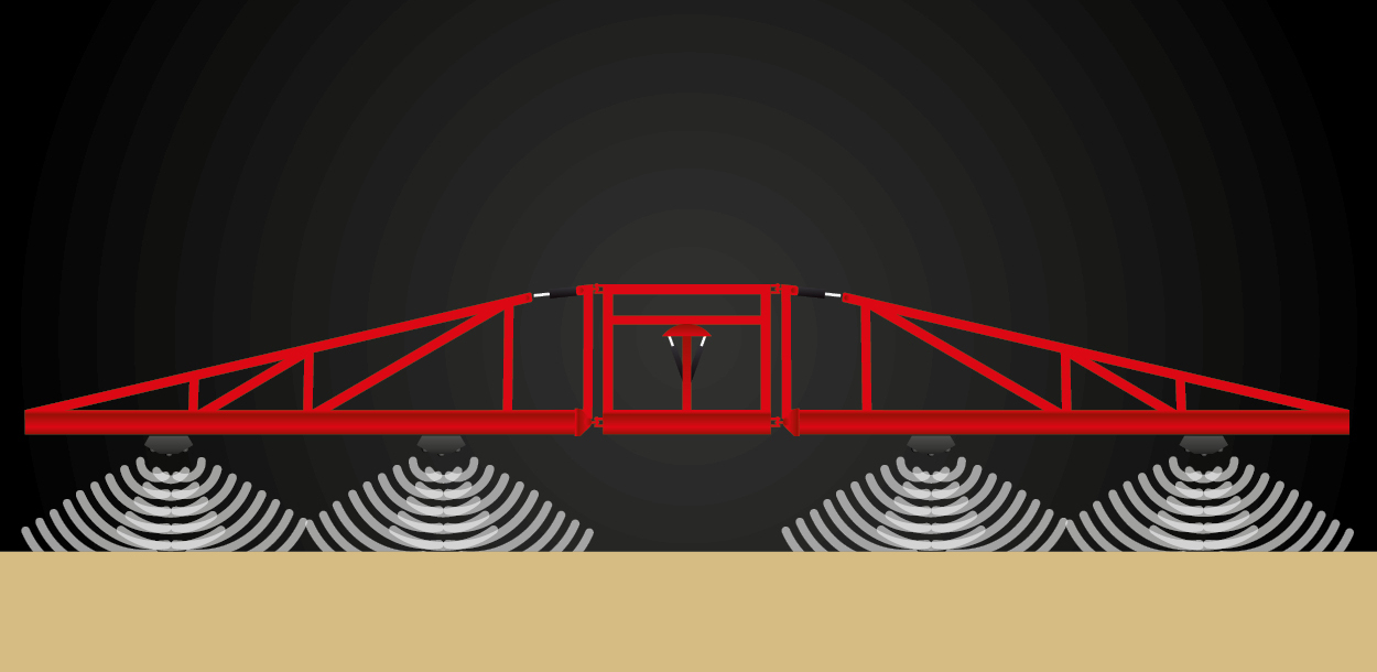A visual of the automatic boom height system explained.