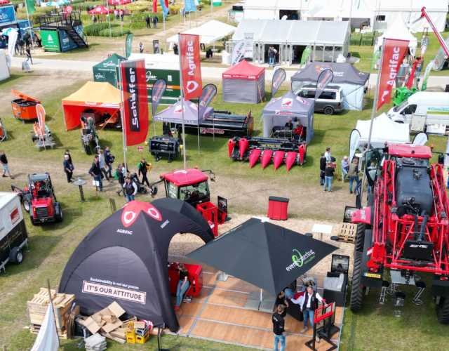 Top view of an outdoor exhibition.