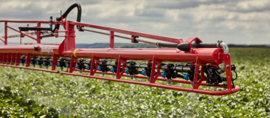 Close up of the J-boom.