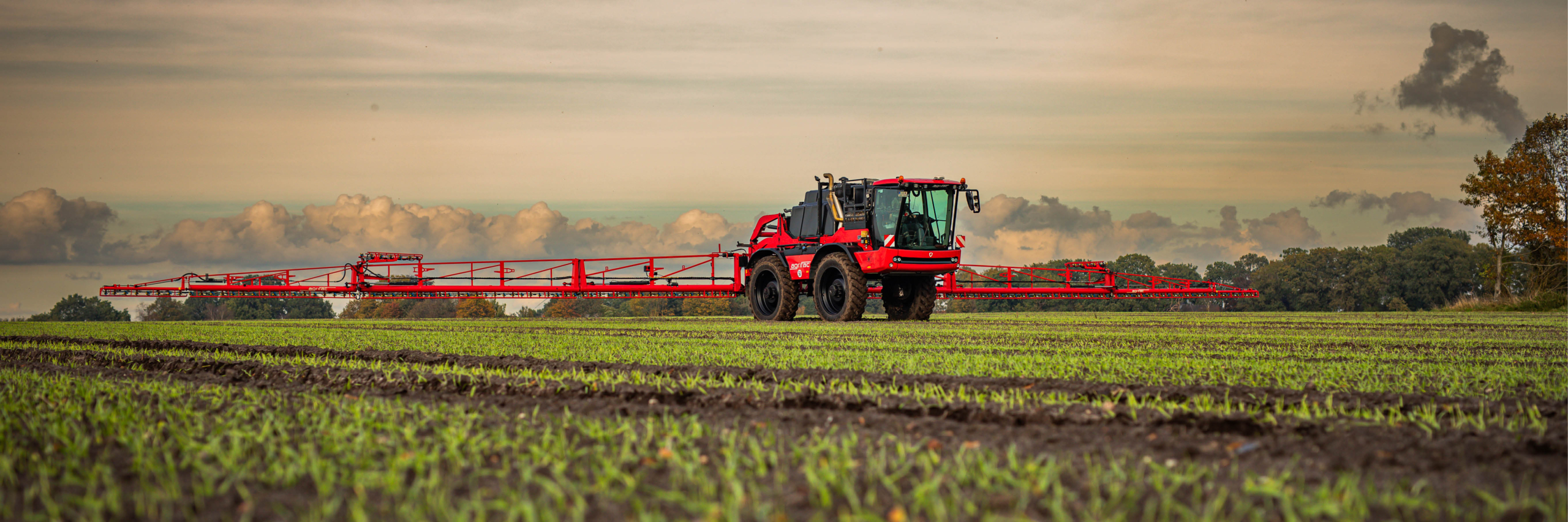 The Agrifac Condor spraying in the field.