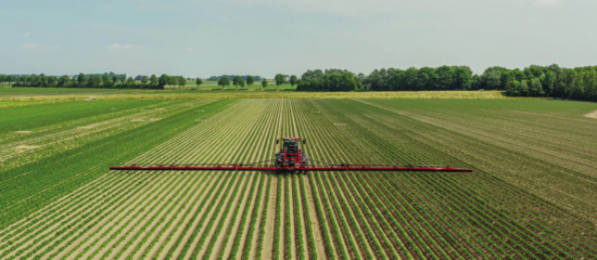Agrifac WideTrack in a potato field in the Netherlands.