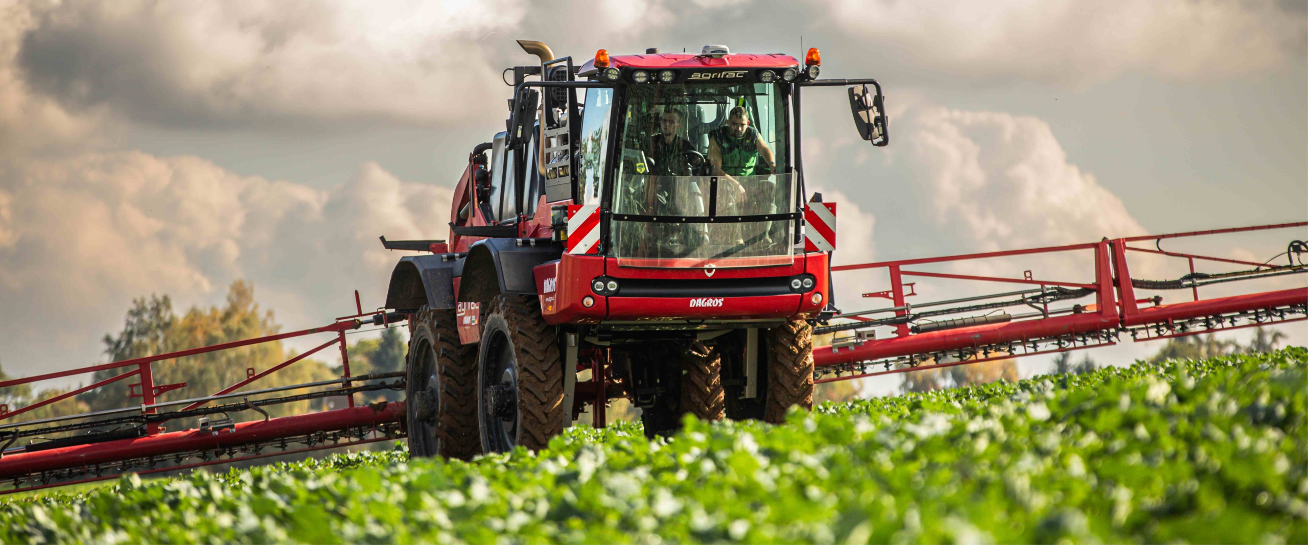 A Condor MountainMaster in action, ensuring the crops receive necessary treatment for optimal health.