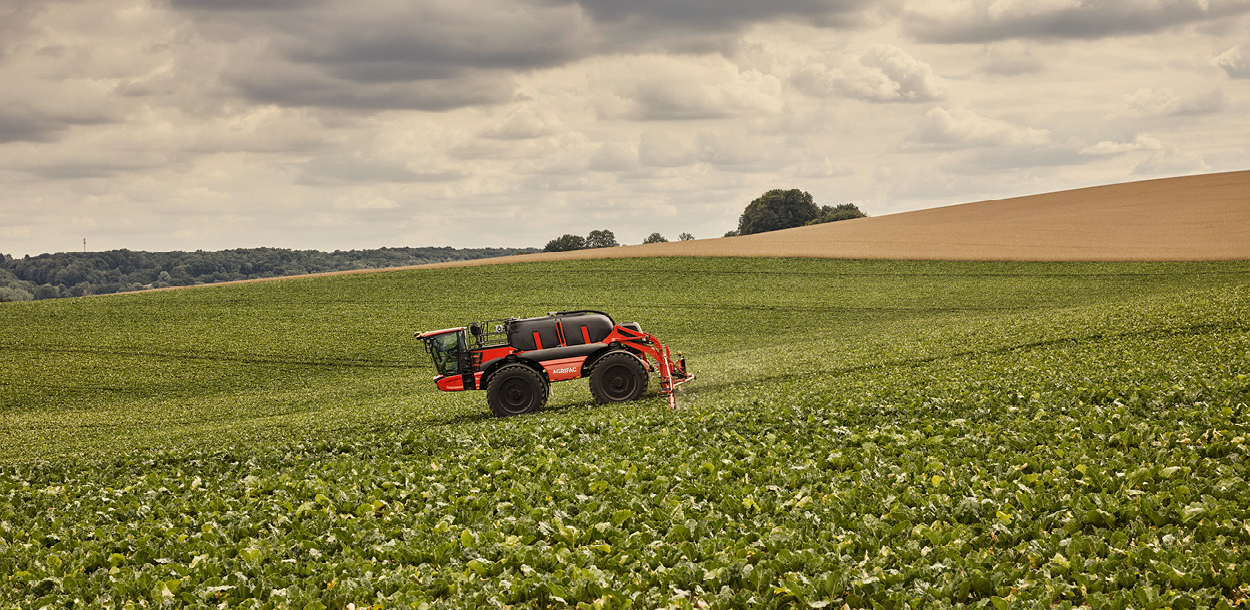Agrifac Endurance 80 sprayer operating in uneven terrain.