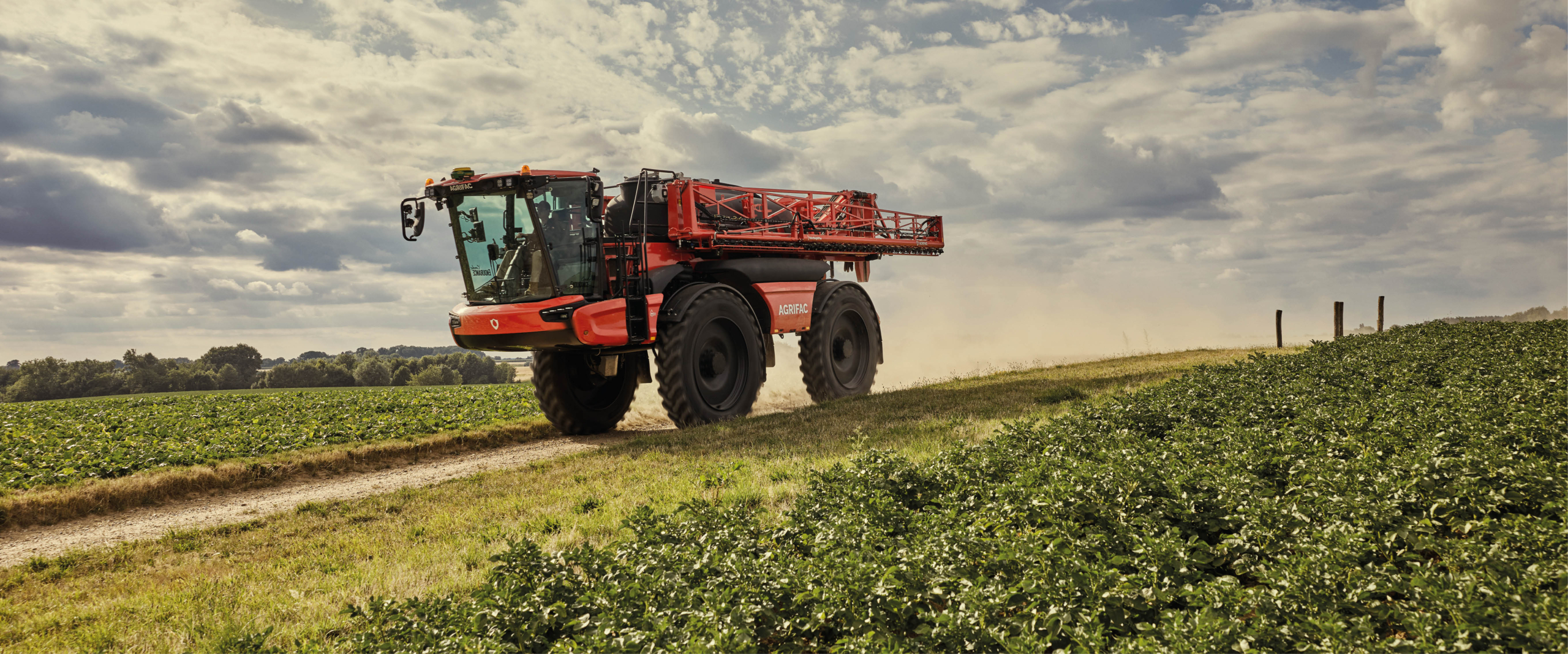 Agrifac sprayer driving on the road.