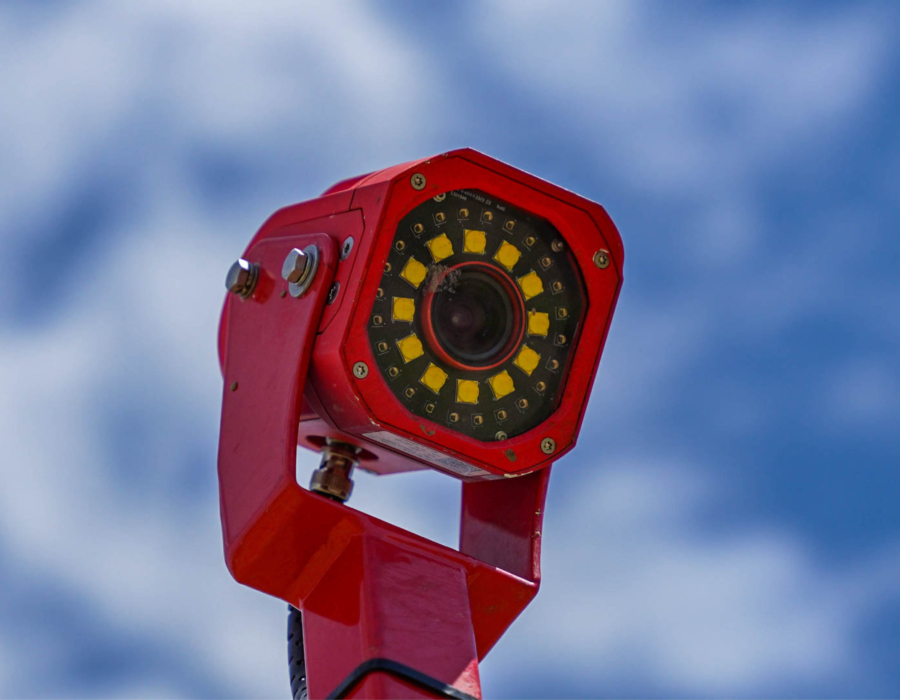 Close up view of the AiCPlus camera system.